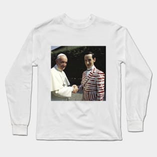 Pee Wee Herman with Pope Francis Long Sleeve T-Shirt